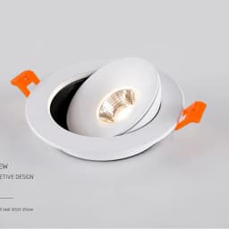 Embedded LED Downlight 15W 20W 24W Dimmable Black And White COB Spotlight 360 ° Adjustableindoor Lighting Home Decoration