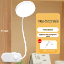 USB Plug-in Table Lamp DC5V Desk Lamp With Clip Bed Reading Book Night Light LED Desk Lamps 3 Modes Dimming Eye Protection