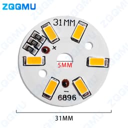 10PCS 3W SMD5730 LED DC 3V 5V Warm White Light Bulb 31MM Circular USB Lamp Board High Brightness Home DIY Night Light Module