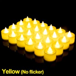 Battery Powered Flameless LED Tea Candles Fake Candle Lamp for Wedding Birthday Party Home Decoration, Candlestick Compatible