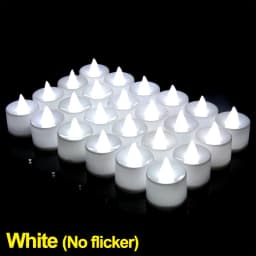 Battery Powered Flameless LED Tea Candles Fake Candle Lamp for Wedding Birthday Party Home Decoration, Candlestick Compatible