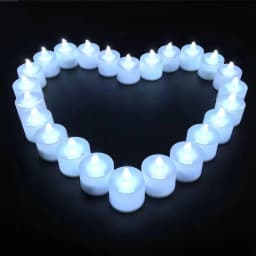 Battery Powered Flameless LED Tea Candles Fake Candle Lamp for Wedding Birthday Party Home Decoration, Candlestick Compatible