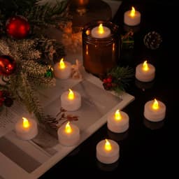Battery Powered Flameless LED Tea Candles Fake Candle Lamp for Wedding Birthday Party Home Decoration, Candlestick Compatible