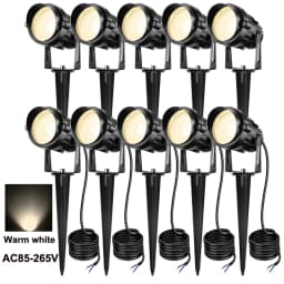 10W Outdoor LED Landscape Lights 110V 220V Warm White Green IP65 Waterproof Garden Pathway Lights Yard Lawn Spotlights