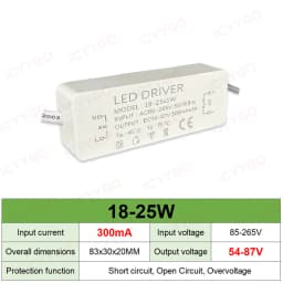 300mA 600mA 900mA LED Drivers 5W 4-7W 8-12W 12-18W 18-25W 25-36W LED Power Supply Lighting Transformer Constant Current Driver