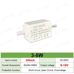 300mA 600mA 900mA LED Drivers 5W 4-7W 8-12W 12-18W 18-25W 25-36W LED Power Supply Lighting Transformer Constant Current Driver