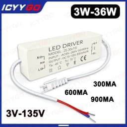 300mA 600mA 900mA LED Drivers 5W 4-7W 8-12W 12-18W 18-25W 25-36W LED Power Supply Lighting Transformer Constant Current Driver