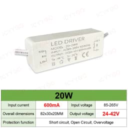 300mA 600mA 900mA LED Drivers 5W 4-7W 8-12W 12-18W 18-25W 25-36W LED Power Supply Lighting Transformer Constant Current Driver