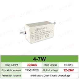 300mA 600mA 900mA LED Drivers 5W 4-7W 8-12W 12-18W 18-25W 25-36W LED Power Supply Lighting Transformer Constant Current Driver