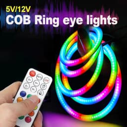 5V/12V WS2812B RGB COB RING Pixel CAR LIGHT 18/36/54/72/90Leds Individually Addressable WS2812 Built-in IC COB RING LED CAR LED