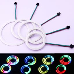 5V/12V WS2812B RGB COB RING Pixel CAR LIGHT 18/36/54/72/90Leds Individually Addressable WS2812 Built-in IC COB RING LED CAR LED