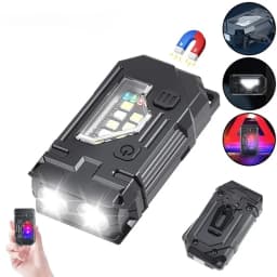 MINI USB Rechargeable LED Flashlight Portable Tail Magnet Work Light Super Bright Camping Lantern Side COB Emergency Torch Light