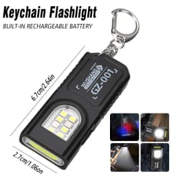 MINI USB Rechargeable LED Flashlight Portable Tail Magnet Work Light Super Bright Camping Lantern Side COB Emergency Torch Light