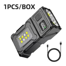 MINI USB Rechargeable LED Flashlight Portable Tail Magnet Work Light Super Bright Camping Lantern Side COB Emergency Torch Light