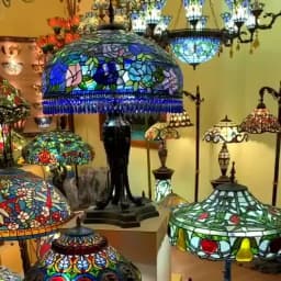 European Creative Tiffany Style Stained Glass Living Room Dining Room Bedroom Bedside Bar Pastoral Grape Retro Table Lamp