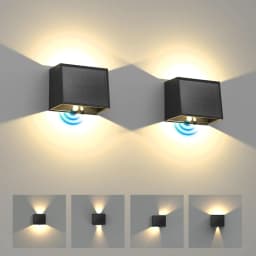 Outdoor Solar Wall Light Outdoor Garden Motion Sensor 3000K Fence Lamp with 3 Modes for Patio Yard Garage Solar LED Porch Lamp