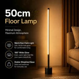 Intelligent Floor Lamp, 180 Degree Illumination, Warm Light, Height of 50cm Suitable for Study and Bedroom