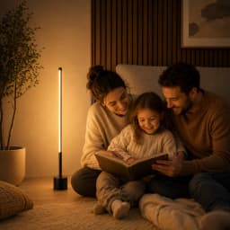 Intelligent Floor Lamp, 180 Degree Illumination, Warm Light, Height of 50cm Suitable for Study and Bedroom