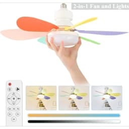 JOYINLED Dimmable Ceiling Fan Light, 30W/40W LED Lamp with Remote Control, 6 Blades, E27 Socket, for Bedroom & Office, 85-265V