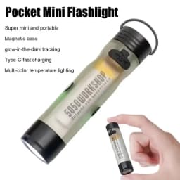 1PC Mini Flashlight Outdoor Key Clip Cap Ambient Led Long Endurance Disaster Relief Emergency 5050 Small Light Pocket