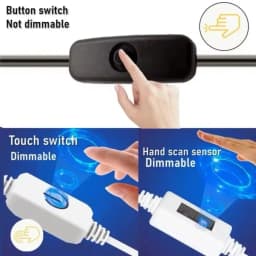 DC5V USB COB LED Strip 1-5M 320LEDs/M Touch Dimmer Flexible Tape Light for TV Mirror Cabinet Kitchen Room DIY Decor Backlighting