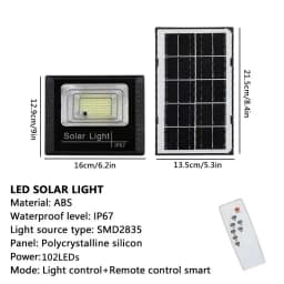2026 Solar Flood Lights 50-500W LED Solar Powered Spotlight Outdoor Waterproof Reflector Solar with Remote Control HOT SELLING