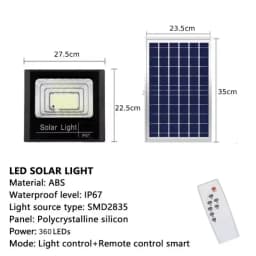 2026 Solar Flood Lights 50-500W LED Solar Powered Spotlight Outdoor Waterproof Reflector Solar with Remote Control HOT SELLING