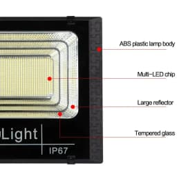 2026 Solar Flood Lights 50-500W LED Solar Powered Spotlight Outdoor Waterproof Reflector Solar with Remote Control HOT SELLING