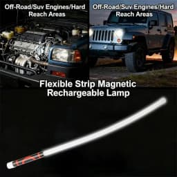 Bendable LED Flashlight Stick Portable Flexible Work Lights High-Lumen Rechargeable 3 Brightness Modes For Mechanics Auto Repair