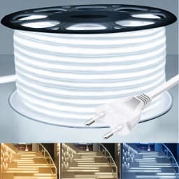 AC220V COB LED Strip 288LEDs/M RA90 3000K 4000K 6000K IP65 Waterproof with EU Plug for Outdoor Garden Bedroom Kitchen Decor Lamp