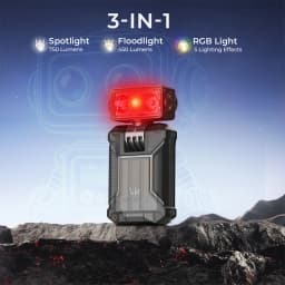Wurkkos HD04 EDC Robot Flashlight 750LM 180° Rotating Head With Magnetic Tail RGB Portable Pocket Flashlight Type-C Rechargeable