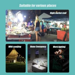 Outdoor USB Rechargeable LED Portable Lantern Night Lights Lamp Bulbs High Brightness Emergency Light Hook Up Camping Fishing