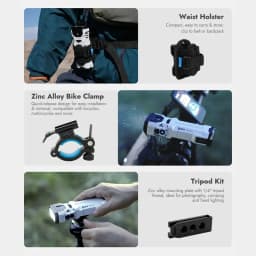 WUBEN X1 Pro Rechargeable EDC Flashlight 12300Lumens Protable Ultra-Bright Waterproof Powerful X1Pro Torch 9600mAh Power Bank