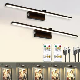 Picture Light for Wall 5200mAh Rechargeable Battery Lights Wireless with Remote 3 Color & Dimmable Touch Switch LED Wall Lamps