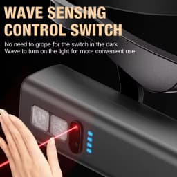Waterproof Rechargeable Ear Clip Headlamp Hands-Free Motion Sensor LED Head Light for Fishing Hiking Running Camping