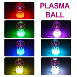 USB Touch Sensitive Plasma Ball Lamp Multi Color Changing Base Static Lightning Ball Night Light Magic Plasma Globe Decorative
