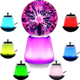 USB Touch Sensitive Plasma Ball Lamp Multi Color Changing Base Static Lightning Ball Night Light Magic Plasma Globe Decorative