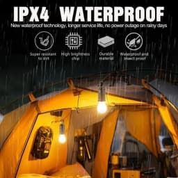 Solar Camping Lights USB Rechargeable Lighting Bulb 3 Lighting Modes Hook Design Portable Emergency Bulb for Outdoor Hiking
