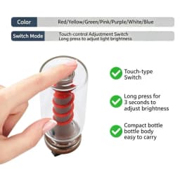 5V USB LED Filament Frosted Clear Glass Night Light Dimmable Touch Control for Car Home Room Laptop PC Festival Decoration