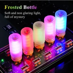 5V USB LED Filament Frosted Clear Glass Night Light Dimmable Touch Control for Car Home Room Laptop PC Festival Decoration