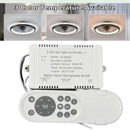 IRALAN Ceiling Fan Light Replacement Remote Kit  Fan Light Controller 6 Speed Fan Dimmable LED Fan Driver 2.4g Fan Lamp Receiver