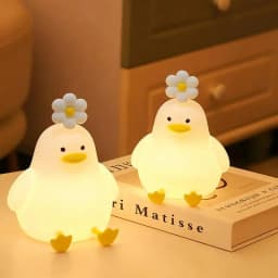 Cute Duck Led Night Light USB Rechargeable Nightlights Silicone Lamp Touch Switch Children Kid Bedroom Decoration Birthday Gift