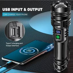 10000000LUMS GT10 Flashlight Super Bright Portable Ultra Power Long Range Tactical Torch Lamp Outdoor Emergency Camping Lantern