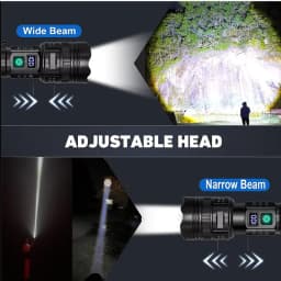 10000000LUMS GT10 Flashlight Super Bright Portable Ultra Power Long Range Tactical Torch Lamp Outdoor Emergency Camping Lantern