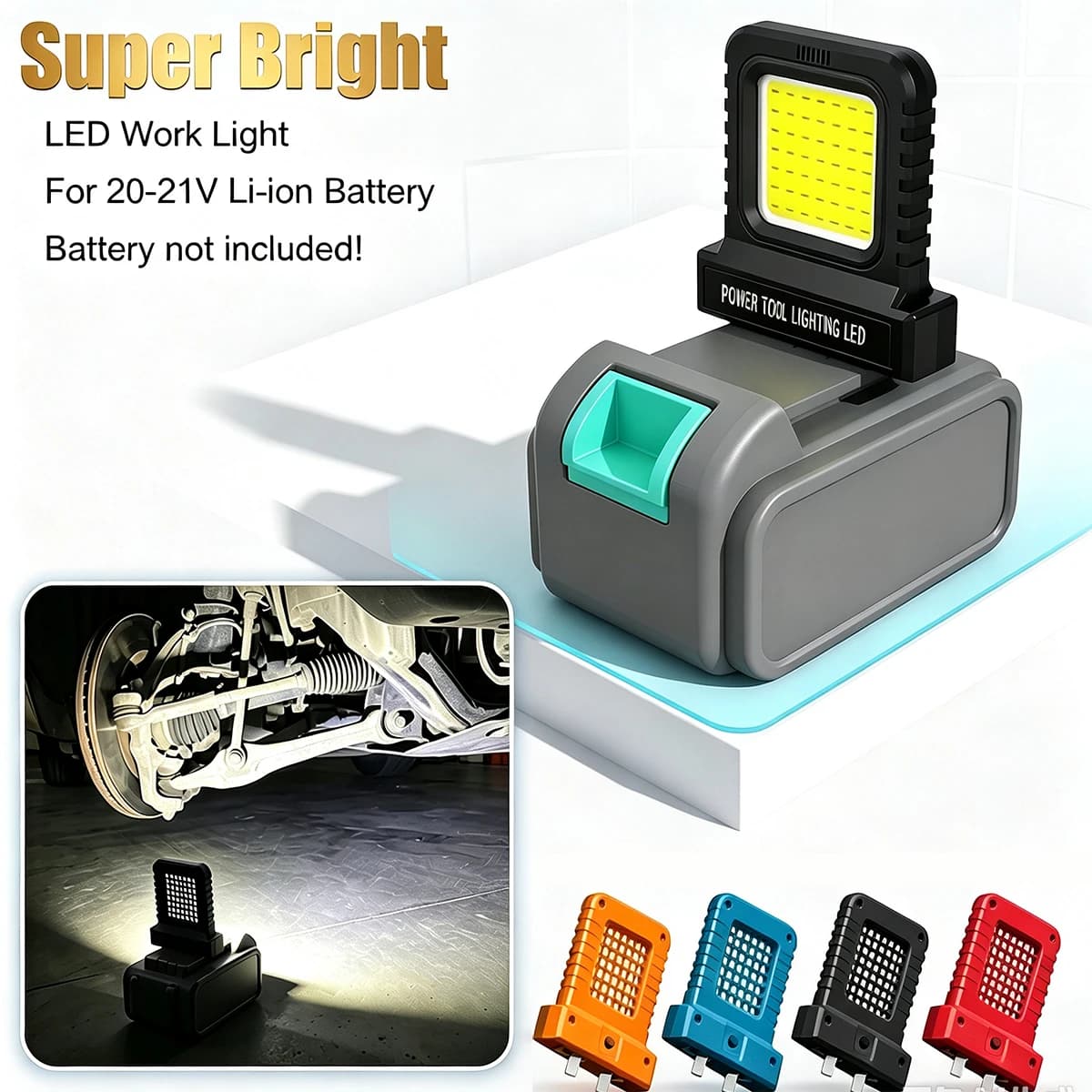 1/2/3/5pcs Super Bright LED Work Light Portable Lasting Strong Light Supply for Night Work Light 20V 21V Li-ion Battery Power