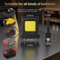 1/2/3/5pcs Super Bright LED Work Light Portable Lasting Strong Light Supply for Night Work Light 20V 21V Li-ion Battery Power