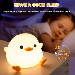 Cute DoDo Duck LED Night Light Touch-Sensitive  Rechargeable Silicone Lamp for Nursery Bedroom Bedside