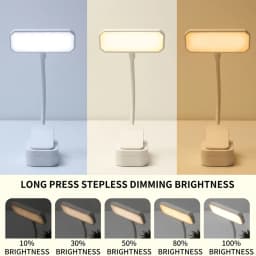 Clip On Book Light 3 Color Temperature 3 Brightness Eye Protection Reading Lamp 360° Dimmable Desk Light For Travel Camping