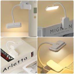 Clip On Book Light 3 Color Temperature 3 Brightness Eye Protection Reading Lamp 360° Dimmable Desk Light For Travel Camping