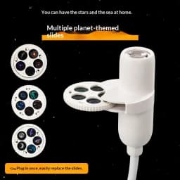 USB Powered Galaxy Starry Sky Projector Multi Planet Patterns 360 Rotate Flexible Neck For Kids Bedroom Romantic Night Chistmas